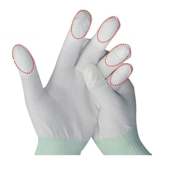 Nylon PU coated finger safety gloves C0500-2