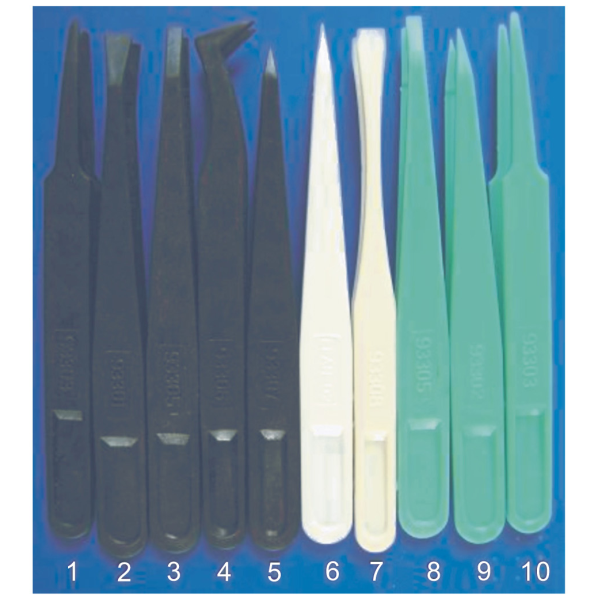 D08-P Pinzas antiestáticas de alta calidad Pinzas plásticas ESD