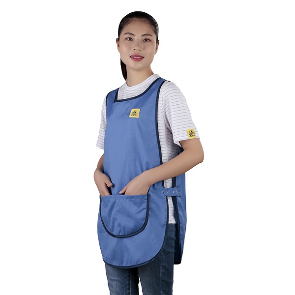 Blue esd apron antiststic Tabard for cleantoom factory